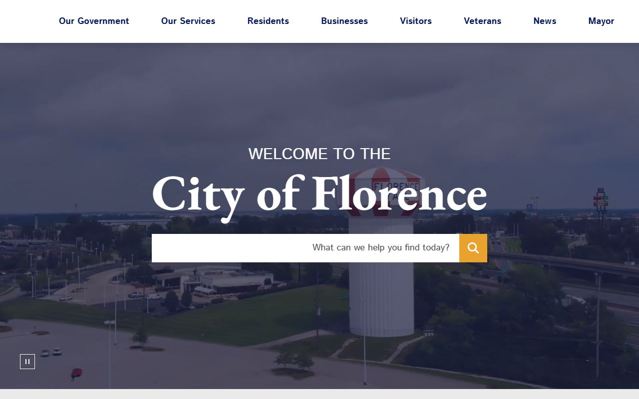 Florence city website with civil court records information