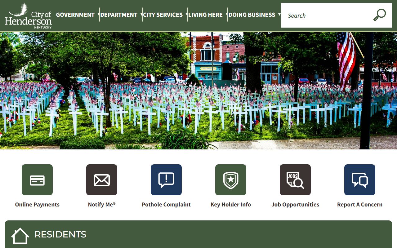 Henderson city website with civil court records information