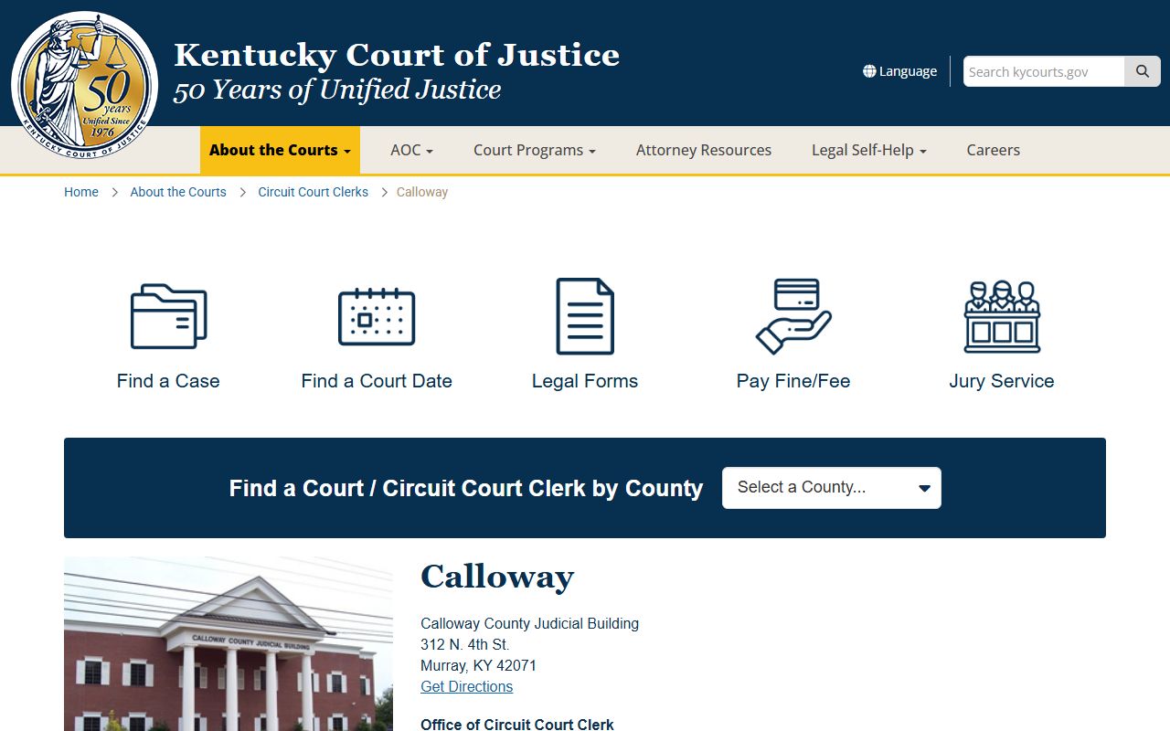 Calloway County civil court records