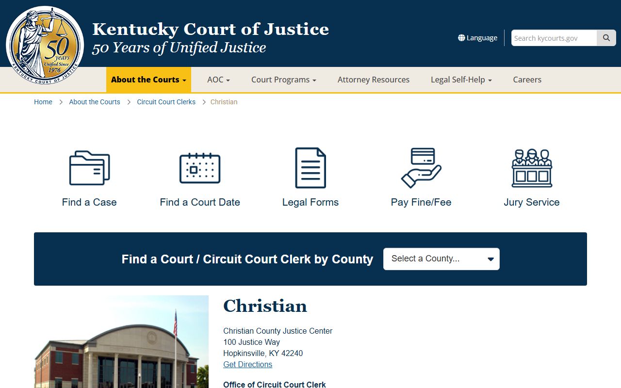 Christian County civil court records