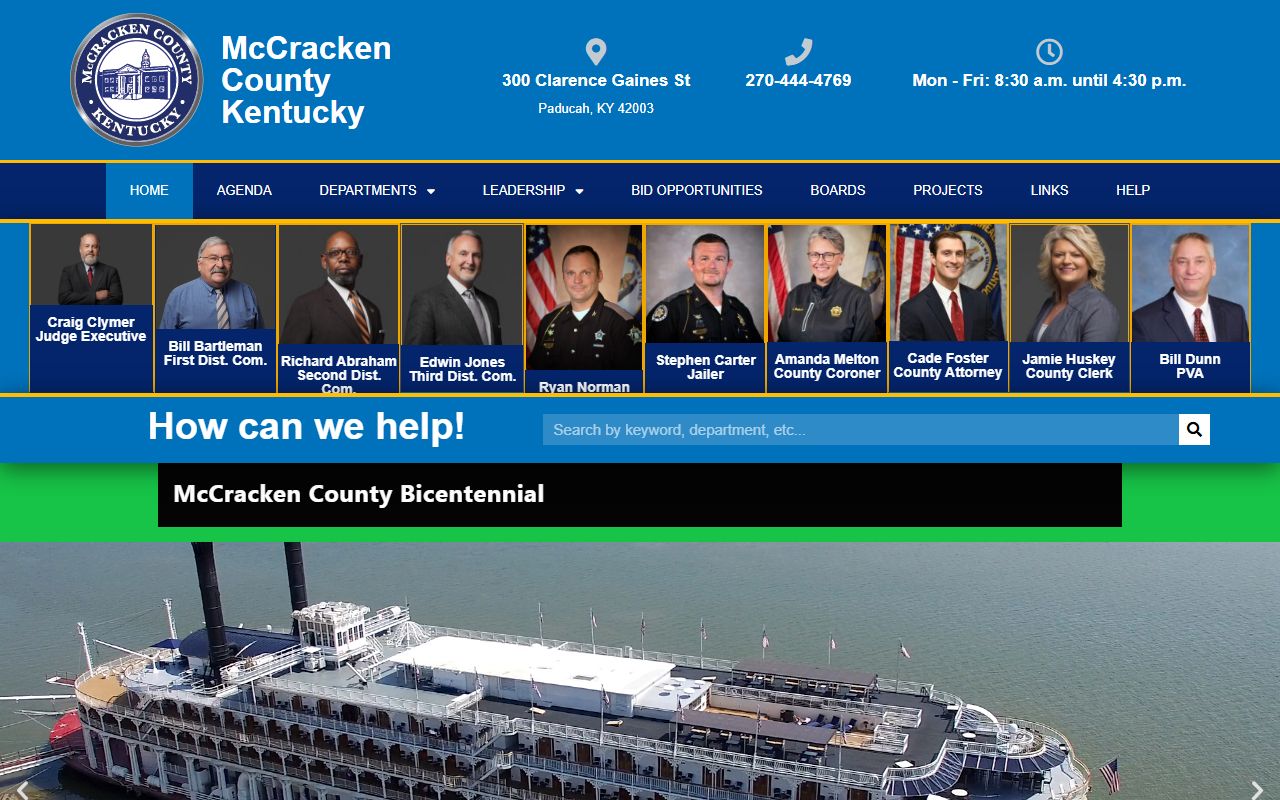 McCracken County government website with county information McCracken civil court records