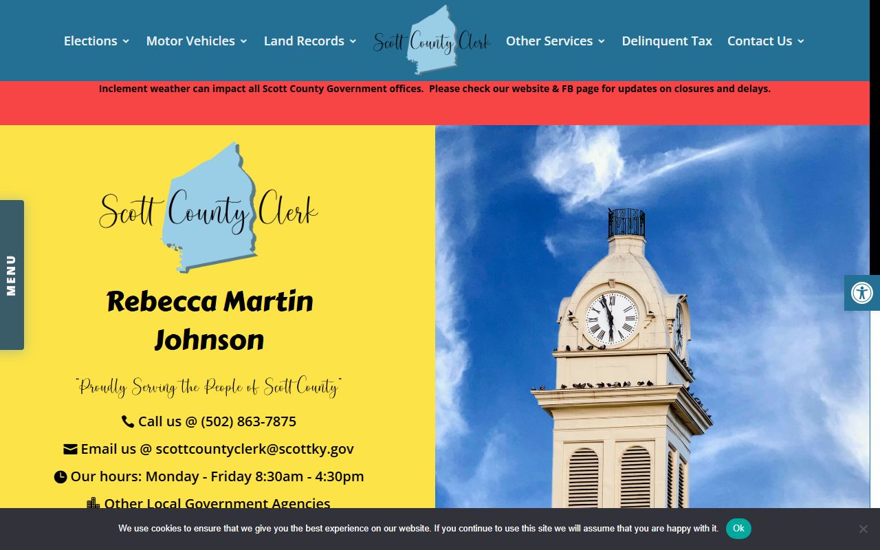 Scott County Circuit Court Clerk office website for accessing civil court records